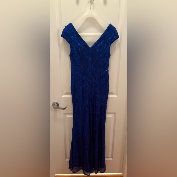 Xuibol Royal Blue Sequin Evening Gown Size Medium - Picture 6 of 11